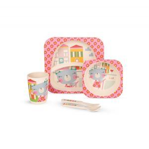 Conjunto Louça Bambu Lemon Ribbon Gata