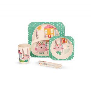 Conjunto Louça Bambu Lemon Ribbon Coelha