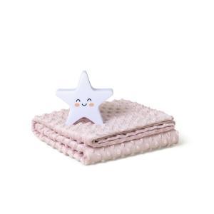 Manta + Luz Presença Interbaby Bolhas Rosa Escuro