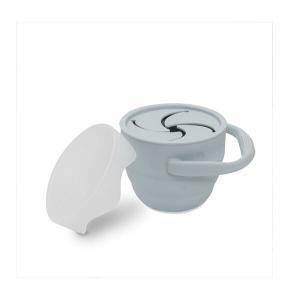 Porta Lanches Dobrável Interbaby Silicone Azul