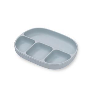 Prato Ventosa C/ Tampa Interbaby Silicone Azul