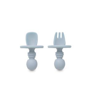 Talheres Aprendizagem Interbaby Silicone Azul