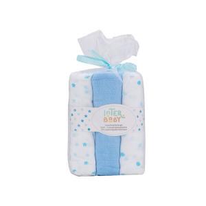 Muselina Interbaby Pack 3 Uni Azul