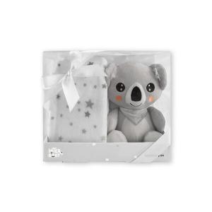 Peluche Koala + Manta Cinza