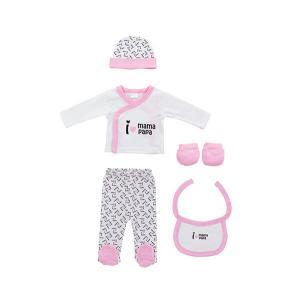 Conjunto 5 Peças Interbaby Mamã Papá Rosa
