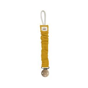 Fita Chupeta Interbaby Tecido Musselina Amarelo Torrado