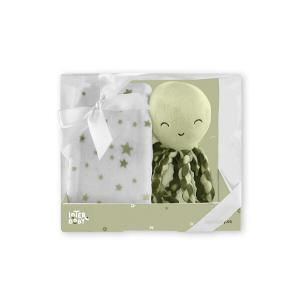 Manta + Peluche Polvo Verde