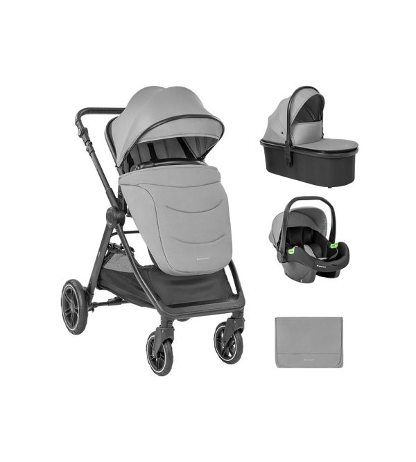 Trio Kikkaboo 3 em 1 Com Alcofa Ava Cinzento