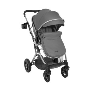 Carrinho Passeio 2 em 1 Kikkaboo Scarlett Cinza Escuro