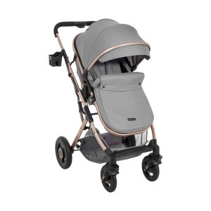 Carrinho Passeio 2 em 1 Kikkaboo Scarlett Cinza Claro