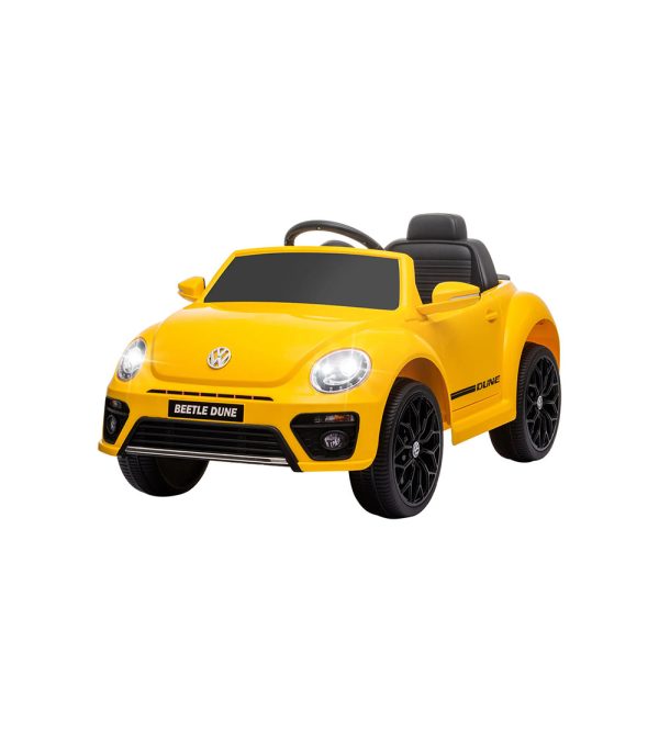 Carro Elétrico Volkswagen Beetle 12V Amarelo
