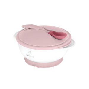 Taça Com Colher Sensor Térmico Kikkaboo Rosa