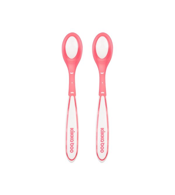 Colher Sensor Térmico Kikkaboo Boo 2 Uni Rosa