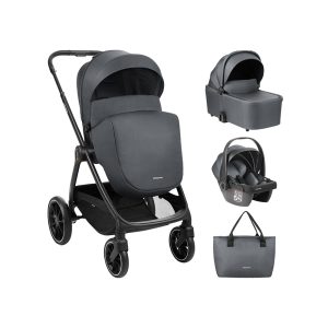 Trio Kikkaboo Modena 3 em 1 Cinza Escuro