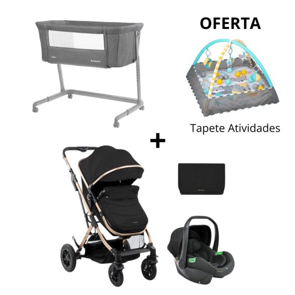 Pack Poupança Trio Kikkaboo Kaia Preto + Berço Co-Sleeping Lulu + Oferta