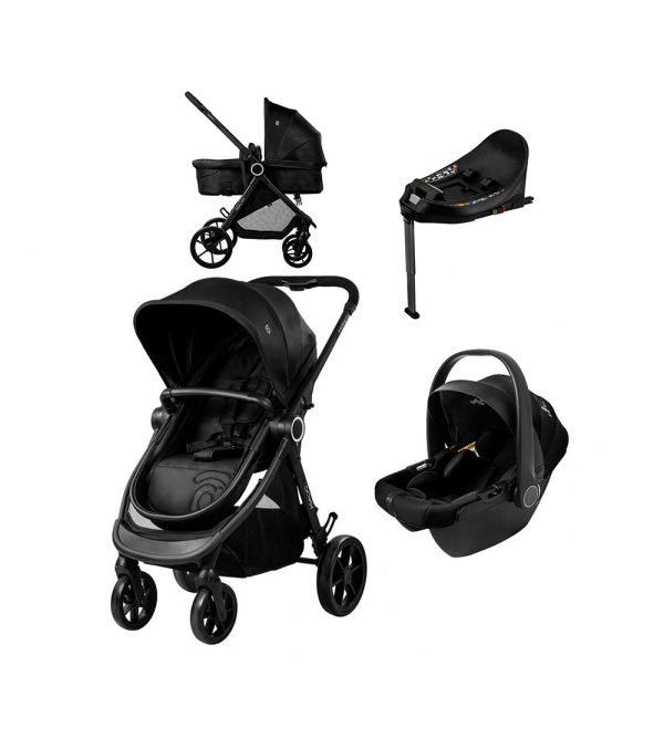 Trio Conversível Asalvo Happy Preto + Base Isofix