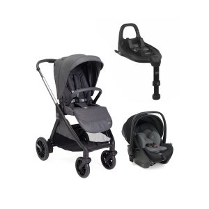 Duo Chicco Bellagio Black Satin + First Recline Black + Base Full 360
