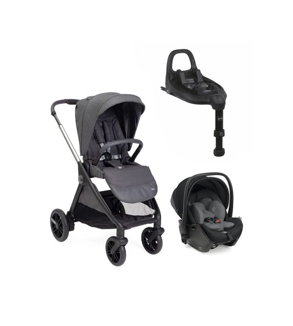 Duo Chicco Bellagio Black Satin + First Recline Black + Base Full 360