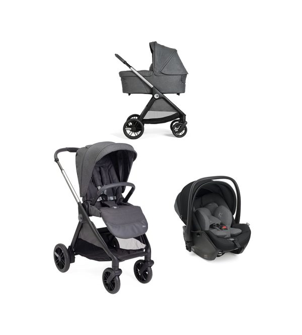 Trio Chicco Bellagio Black Satin + Alcofa Flexi + First Recline Black