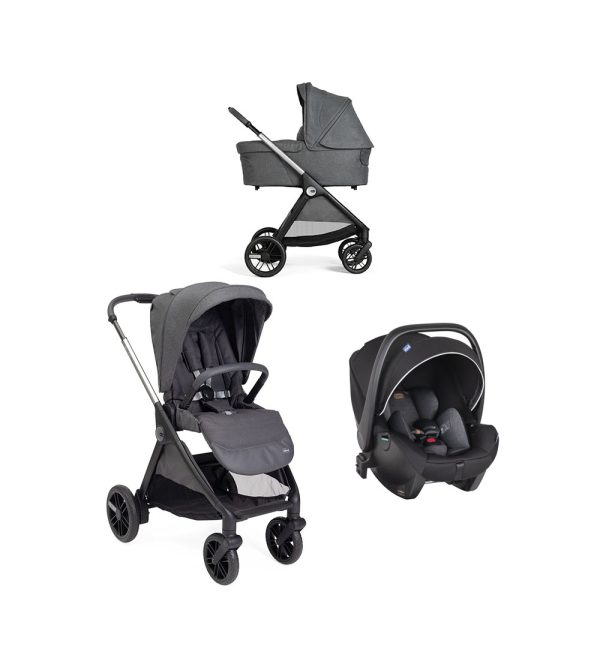 Trio Chicco Bellagio Black Satin + Alcofa Flexi + Kory Plus Black