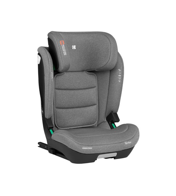 Cadeira Auto Kikkaboo I-Scout 100-150cm Cinza Claro