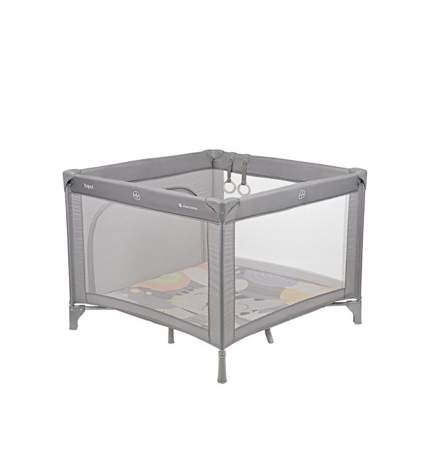 Parque Quadrado Kikkaboo Enjoy Cat Gris