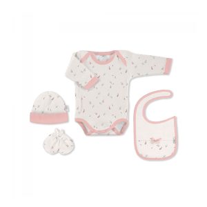 Conjunto Roupinha Interbaby Flores Botânico Rosa