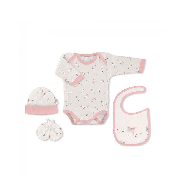 Conjunto Roupinha Interbaby Flores Botânico Rosa