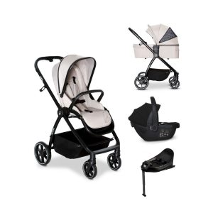 Trio Asalvo 3 em 1 Rodas Beige + Base Isofix