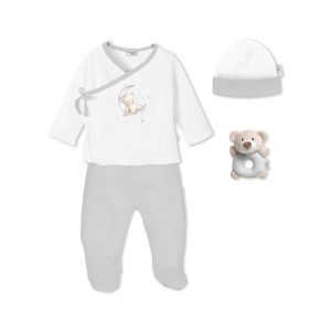 Conjunto 4 Peças Oferta Interbaby Ursinho Cinza