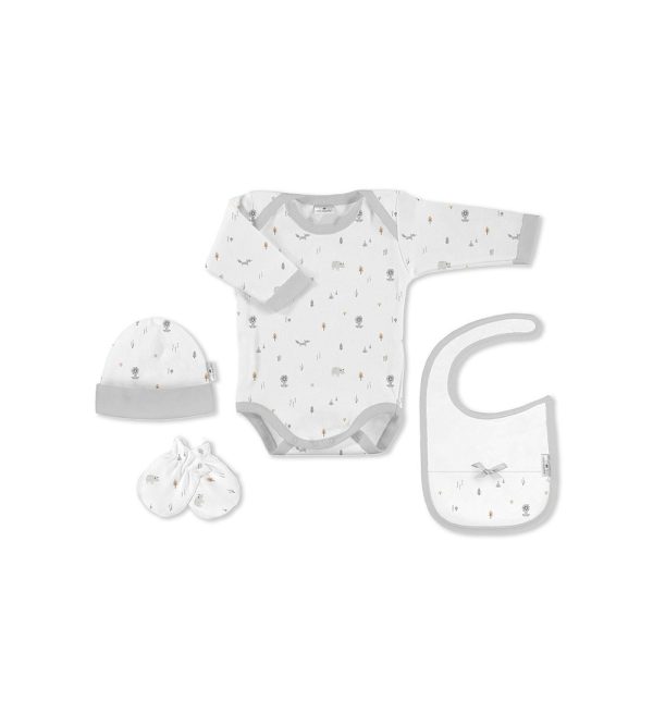 Conjunto Roupinha Interbaby Animalitos Fox Cinza