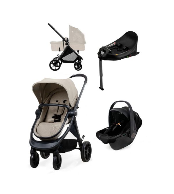 Trio Conversível Asalvo Happy Bege + Base Isofix