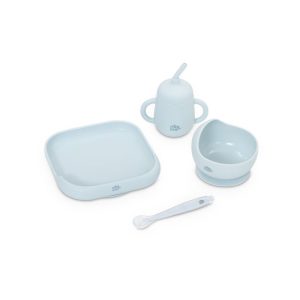 Conjunto Louça Silicone Interbaby Azul