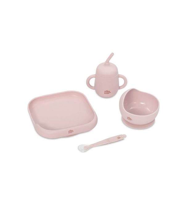Conjunto Louça Silicone Interbaby Rosa