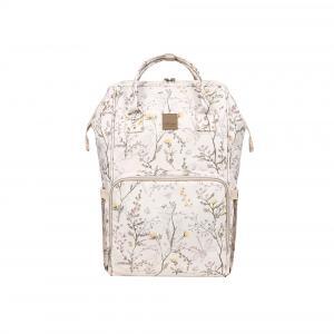 Mochila Mamã Kikkaboo Siena Luxe Secret Garden Bege